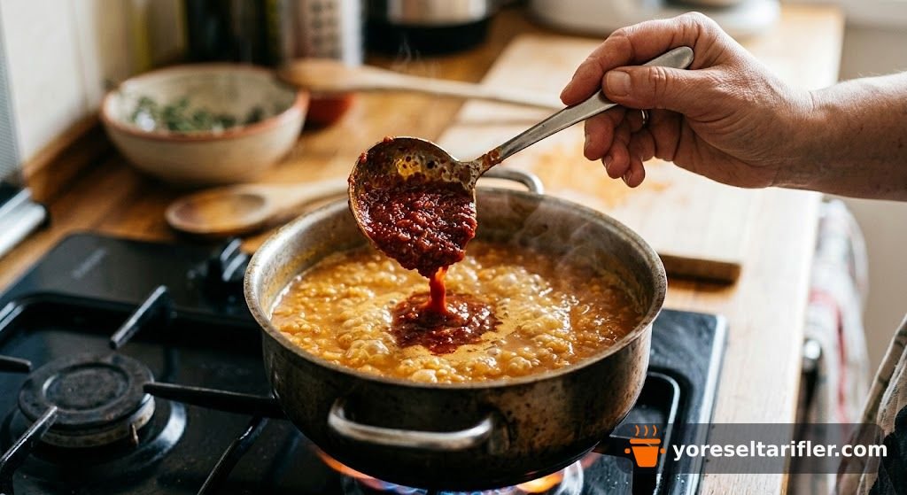 Yeşil Soğanlı Mercimek Köftesi Tarifi — Adım 4