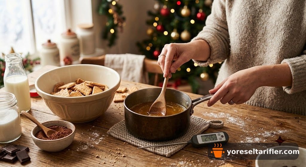 Yılbaşı Mozaik Pasta Tarifi — Adım 1
