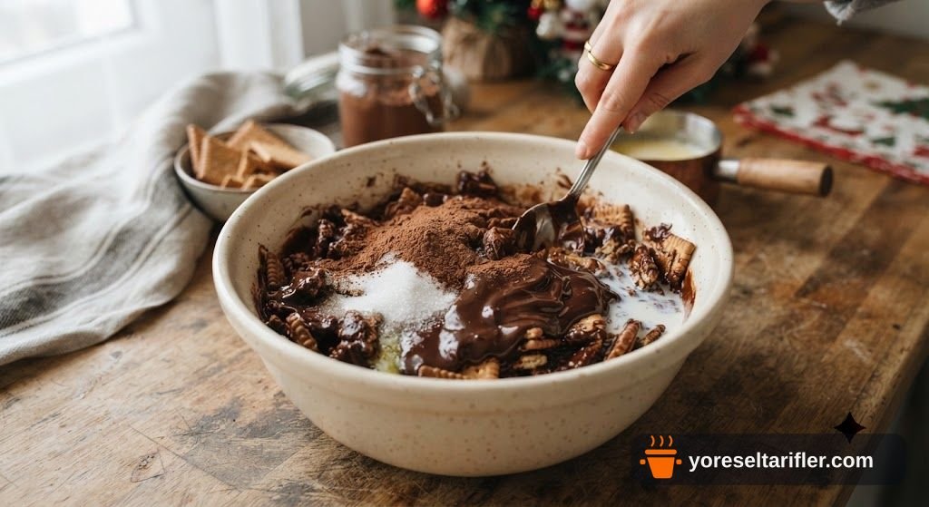 Yılbaşı Mozaik Pasta Tarifi — Adım 4