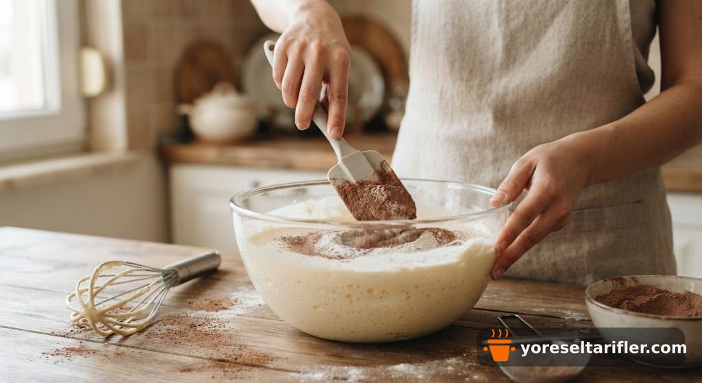 Yoğun Kakaolu Rulo Pasta Tarifi — Adım 1