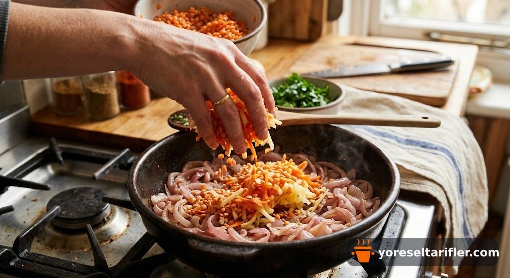Yoğun Kremalı Mercimek Çorbası Tarifi — Adım 4