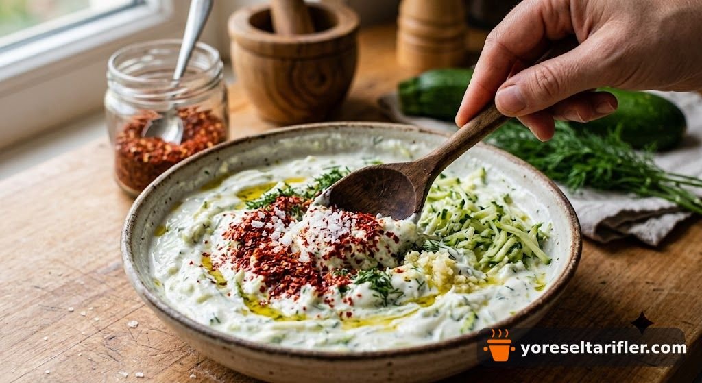 Yoğurtlu Kabaklı Hafif Salata Tarifi — Adım 3