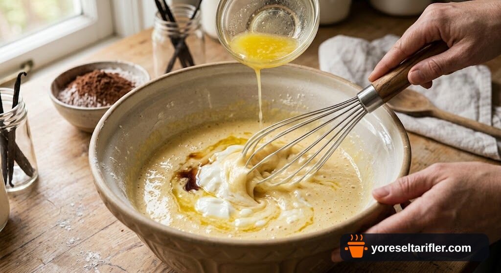 Yoğurtlu Kakaolu Kek Tarifi (Tek Kaseyle, Islak) — Adım 2