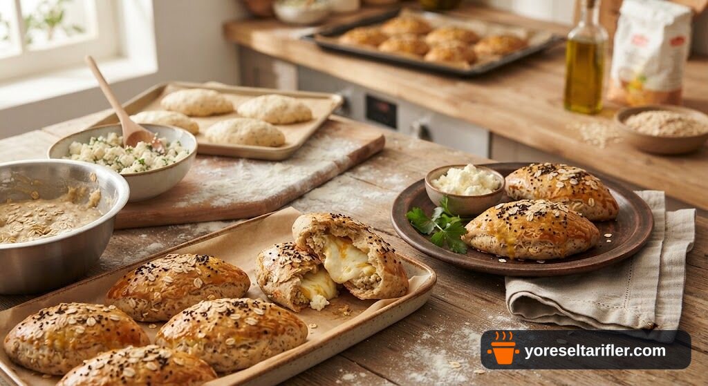 Yulaf Ezmesiyle Peynirli Poğaça Tarifi — Adım 7