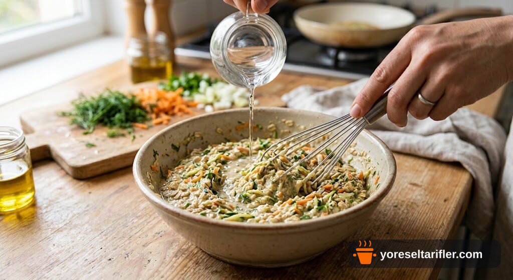 Yulaflı Sebzeli Fit Pancake Tarifi — Adım 2