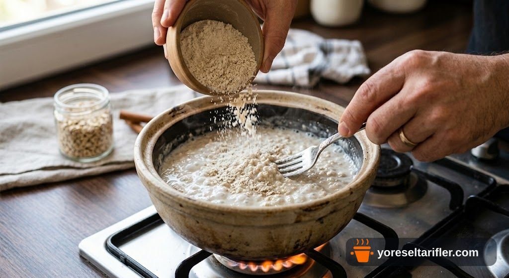 Yulaflı Sütlü Muhallebi Tarifi — Adım 3