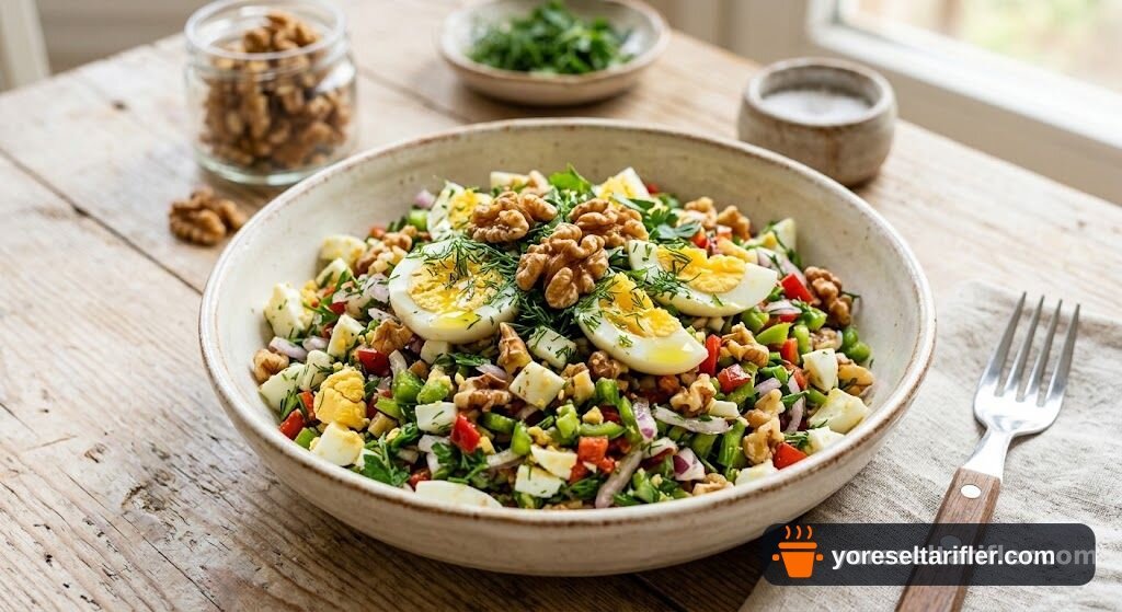 Yumurtalı Cevizli Salata Tarifi — Adım 3