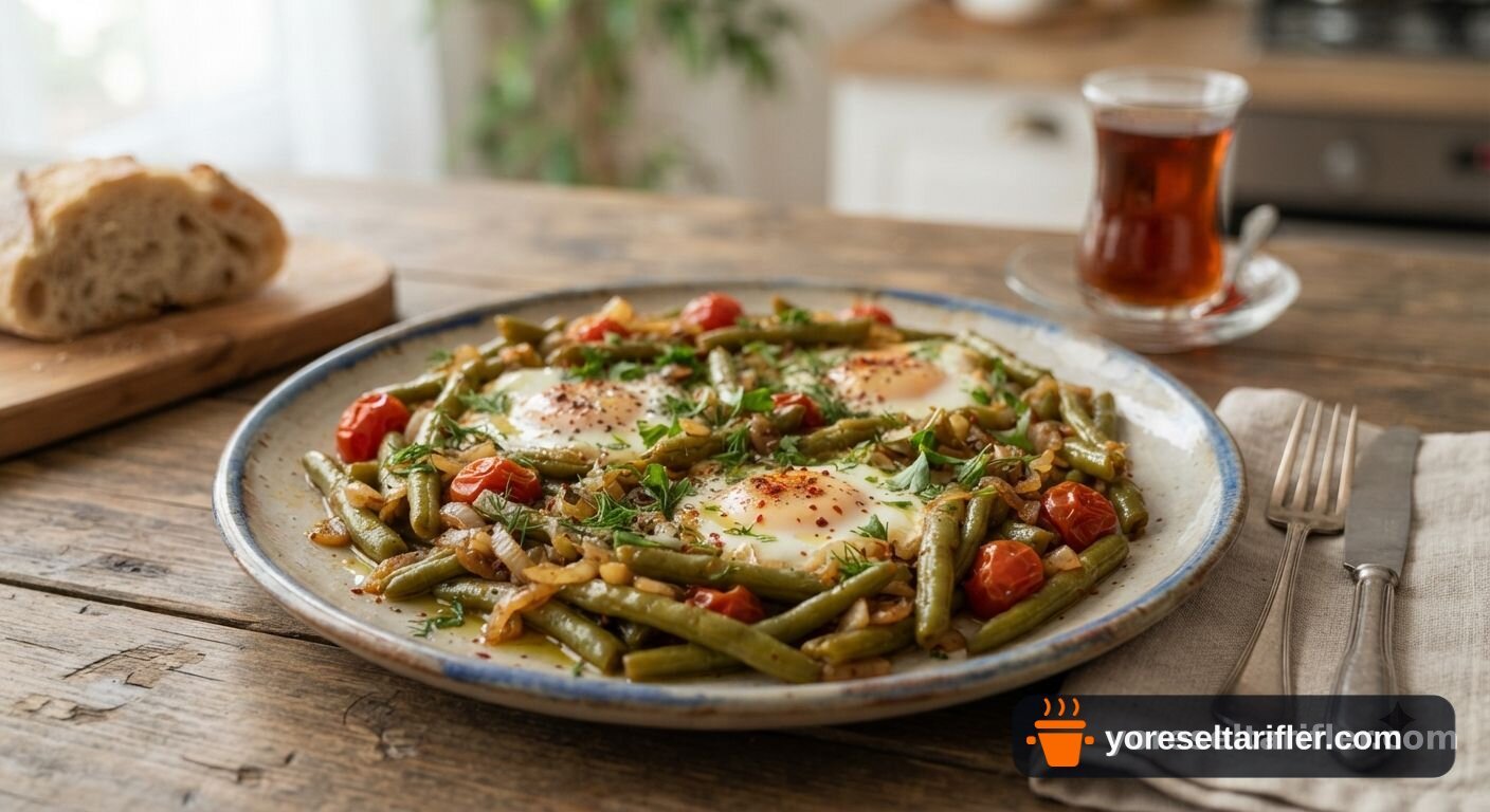 Yumurtalı Taze Fasulye Kavurması Tarifi — Adım 1