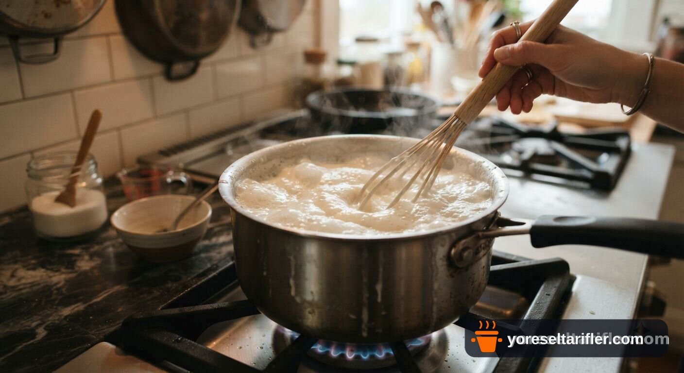 Yumurtasız Krem Karamel Tarifi — Adım 2