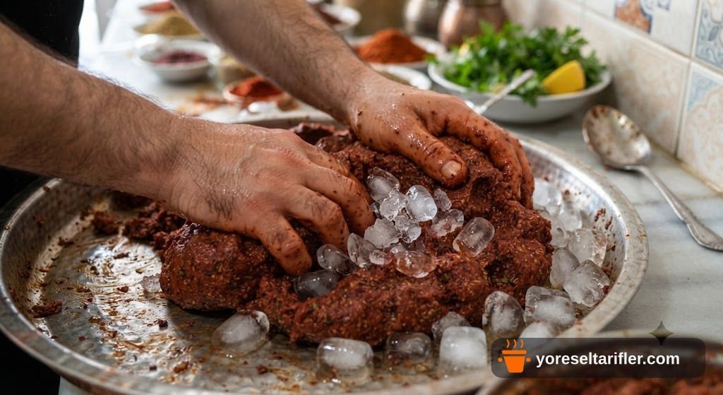 Yumuşacık Borcamda Etli Çiğ Köfte Tarifi — Adım 5