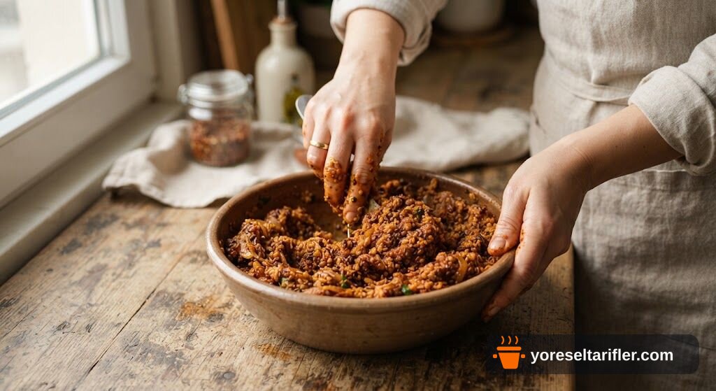 Yumuşacık Dereotlu Mercimek Köftesi Tarifi — Adım 6
