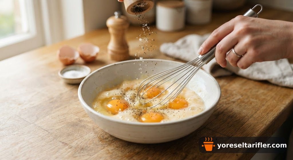 Yumuşacık Ispanaklı Hindi Fümeli Omlet Tarifi — Adım 1