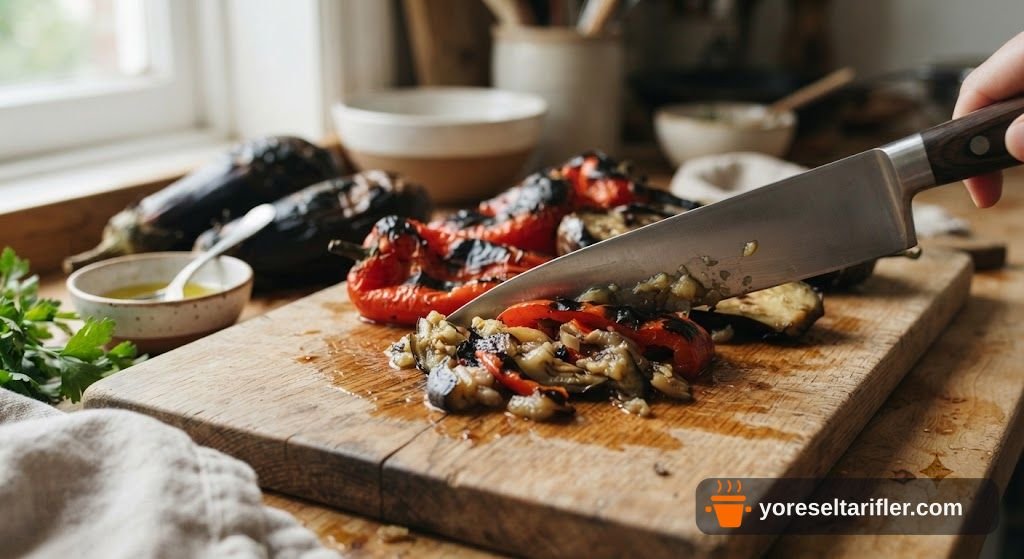 Yumuşacık Köz Patlıcanlı Mini Tartolet Tarifi — Adım 1