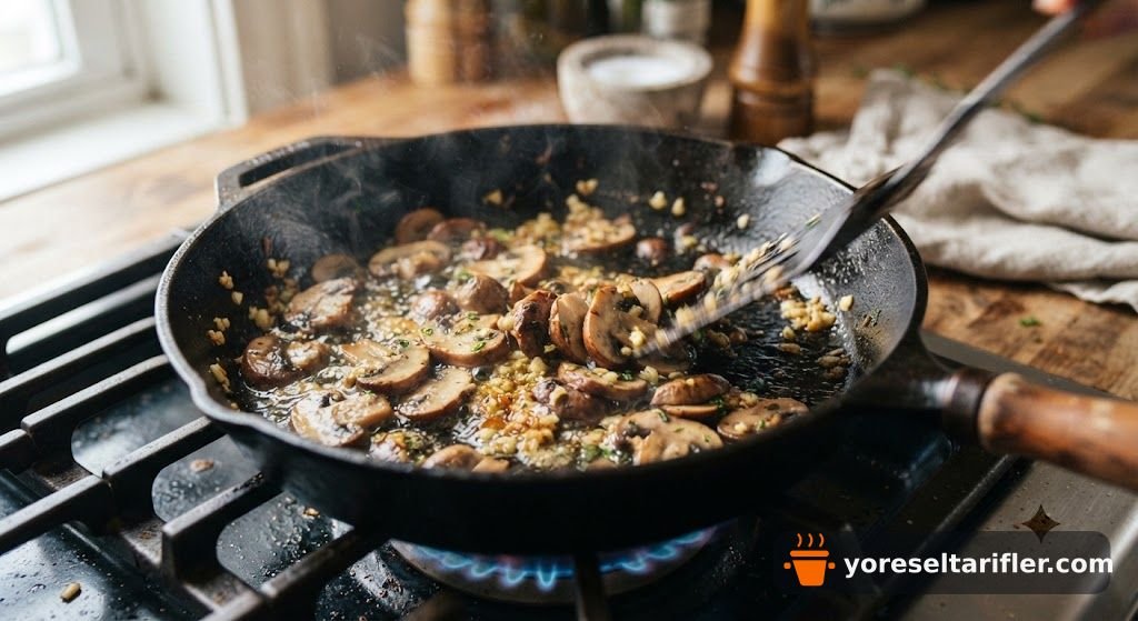 Yumuşacık Mantarlı Ton Balıklı Makarna Tarifi — Adım 4