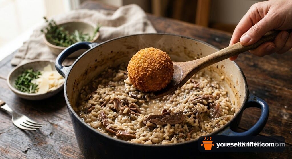 Yumuşacık Ördek Etli Arancini Tarifi — Adım 3