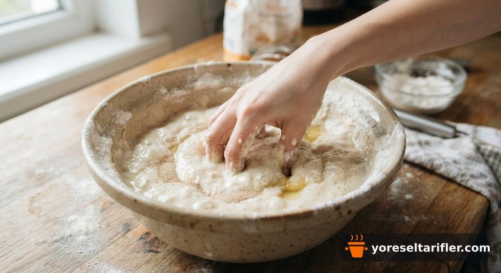 Yumuşacık Peynirli Poğaça Hamur İşi Tarifi — Adım 1