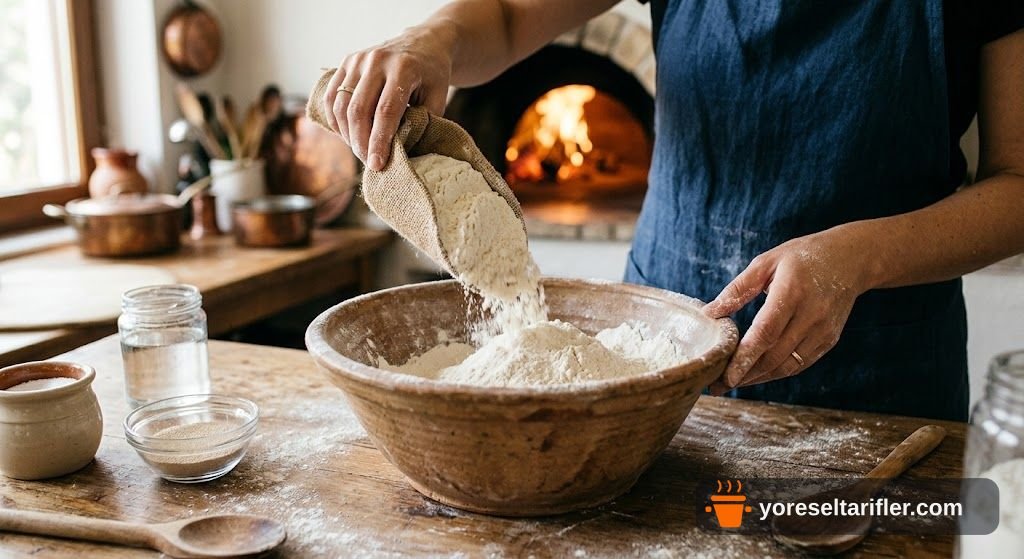 Yumuşacık Taş Fırın Ekmegi Tarifi — Adım 1