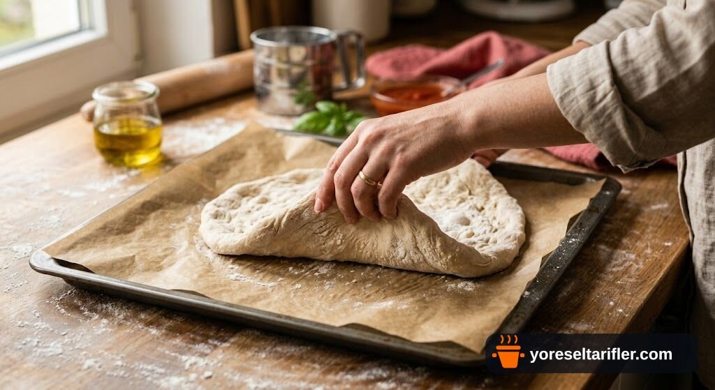 Yumuşak Dokulu Dağ Kekikli Margarita Pizza Tarifi — Adım 4