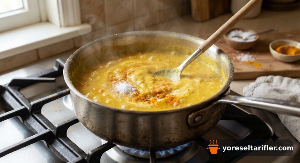 Zerdeçallı Kremalı Mercimek Çorbası Tarifi — Adım 6