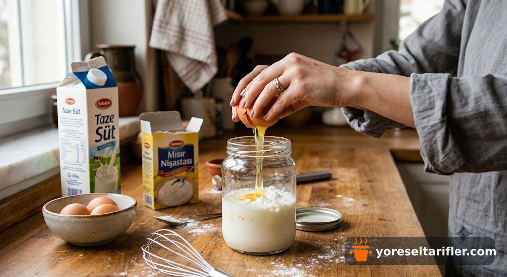 Zeytinli ve Otlu Omlet Tarifi — Adım 1