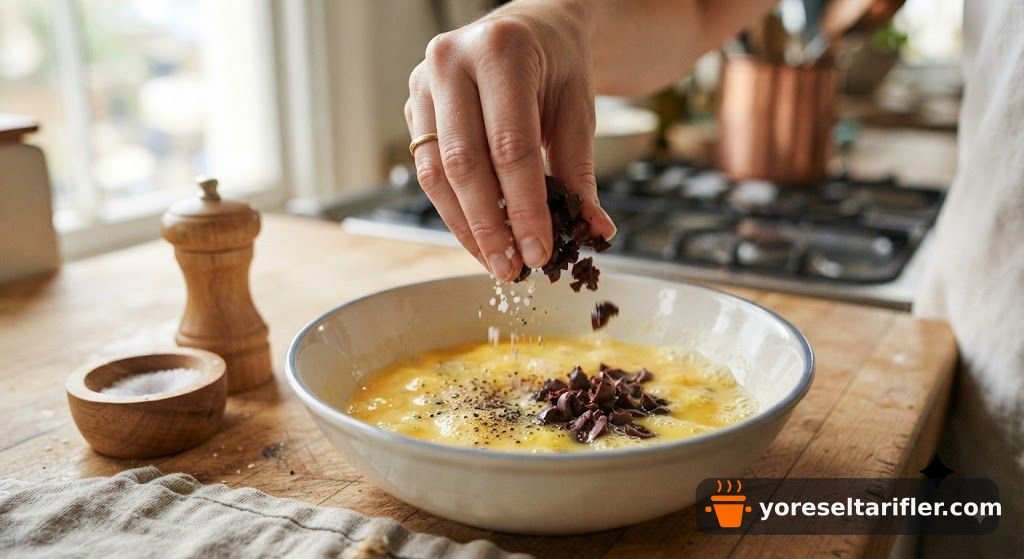 Zeytinli ve Otlu Omlet Tarifi — Adım 2