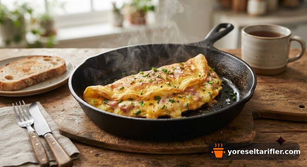 Zeytinli ve Otlu Omlet Tarifi — Adım 4
