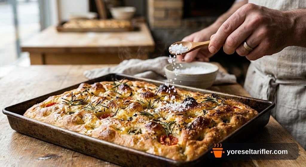 Zeytinyağlı Biberiyeli Focaccia Tarifi — Adım 12