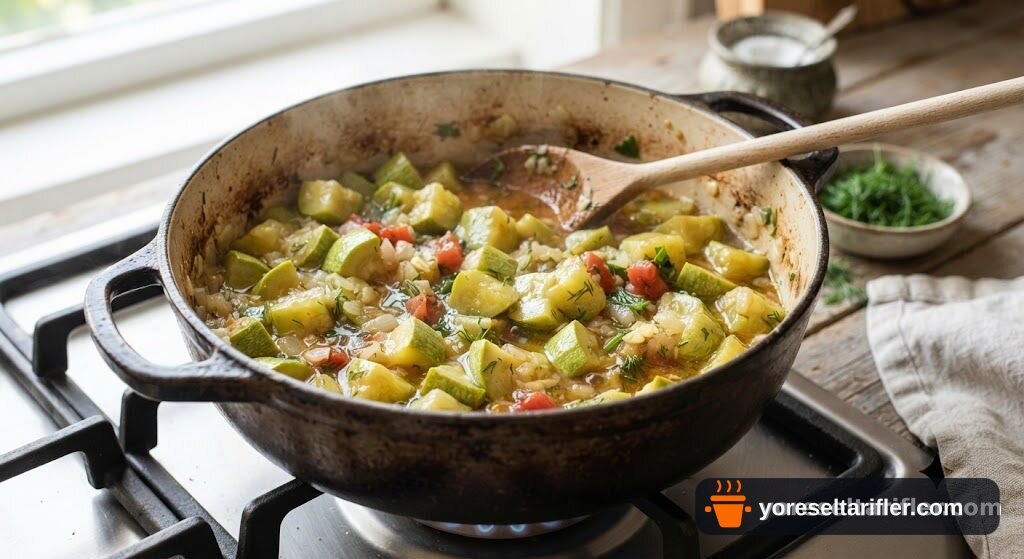 Zeytinyağlı Yumuşacık Kabak Yemeği Tarifi — Adım 3