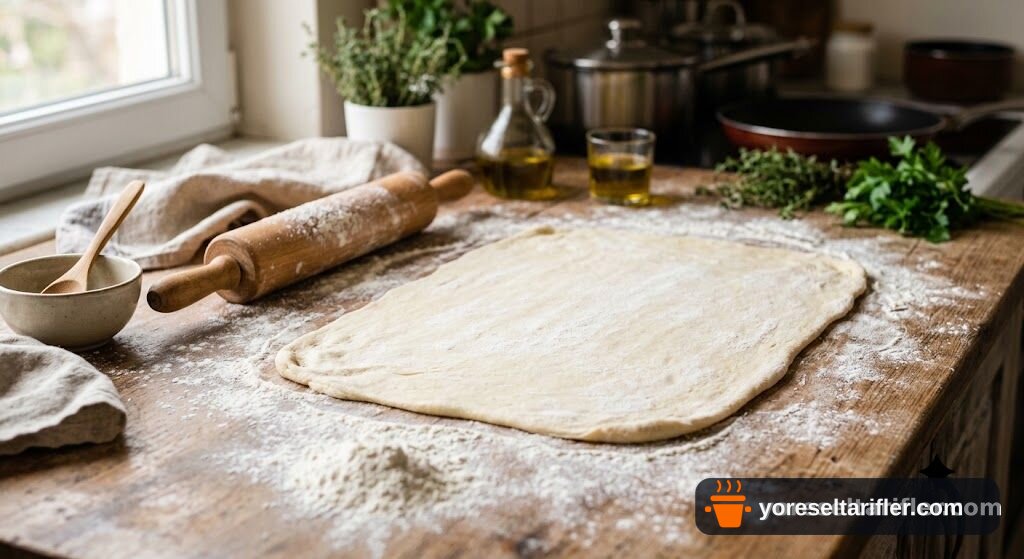 Zeytinyağlı Yumuşak Rulo Poğaça Tarifi — Adım 4